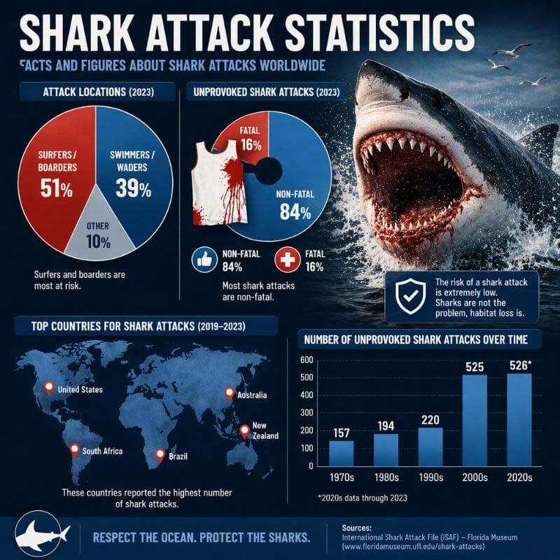 shark attack statistics